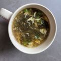 クックHTTUKC☆'s cooksnap of when they made ふわふわ卵ともずくの中華風スープ.
