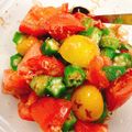 あんまかろん☆'s cooksnap of when they made トマトとオクラのさっぱりレモン和え.