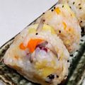 チーム預金's cooksnap of when they made さつまいもの塩バターおにぎり.