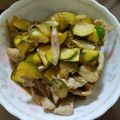 kyosukey's cooksnap of when they made みょうがとズッキーニのポン酢炒め.