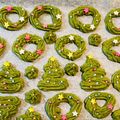 youshizu's cooksnap of when they made クリスマス☆ツリー＆リースクッキー.
