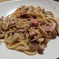 Hisano614's cooksnap of when they made きのことベーコンの和風バター醤油パスタ.