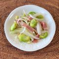 コムギ大好き's cooksnap of when they made 空豆と玉葱のベーコン炒め.