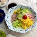 かっちゃん杉's cooksnap of when they made 具材の種類が少ない冷やし中華盛り付け.
