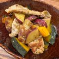クックさーちゃん★'s cooksnap of when they made 豚ばら薩摩芋かぼちゃ甘辛ごま醤油だれ焼き.