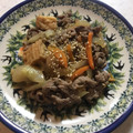 こたこた's cooksnap of when they made 牛肉・厚揚げ・さつま揚げの焼肉のタレ炒め.