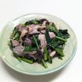 新妻あや's cooksnap of when they made 小松菜とベーコンのバター炒め.