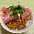 ビートルズ食堂's cooksnap of when they made 簡単♡生ハム納豆ごはん.