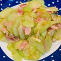 クックCQ1XSE☆'s cooksnap of when they made ハヤトウリとベーコンのニンニク炒め.