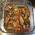 四児のハハ's cooksnap of when they made 揚げ焼きで豆あじの南蛮漬け♬.