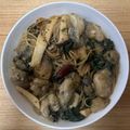 かおり♡♡♡'s cooksnap of when they made 牡蠣とほうれん草のオイスターソースパスタ.