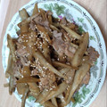 にこちゃ♪'s cooksnap of when they made ささっと一品！肉ごぼう.