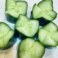 LIN★'s cooksnap of when they made 人気☆簡単花きゅうり飾り切りカットお弁当.