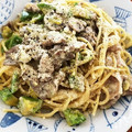 トヌキ's cooksnap of when they made 豚肉切り落としで♡アボカドクリームパスタ.