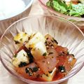 ねこまこ♪'s cooksnap of when they made 自家製ピリ辛ダレで★マグロと長芋のユッケ.