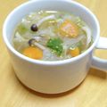 ドルフィンサーモン's cooksnap of when they made 鶏ガラで＊きのことお野菜のスープ.