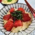 在宅勤務のおじさん's cooksnap of when they made マグロの山かけ丼.