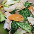 クックHBQ370☆'s cooksnap of when they made (σ・∀・)σ　青梗菜・バラ肉とろみ炒め.