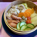 クックIS4B6A☆'s cooksnap of when they made 冷しゃぶのたれで。鶏むね肉のせいろ蒸し.