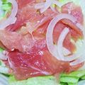 kaori238's cooksnap of when they made レタス大量消費『玉ねぎと生ハムのサラダ』.
