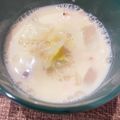 run※'s cooksnap of when they made ❀白菜と油揚げの豆乳みそスープ❀.