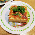 ふみこばあ's cooksnap of when they made 厚揚げのキムチチーズ焼き.