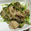 Halü★mama's cooksnap of when they made 味ぽん　豚バラと茄子豆苗のさっぱり炒め.