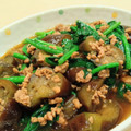 イエローバード's cooksnap of when they made 挽肉100ｇ☆ナスとほうれん草の中華炒め.