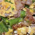 ヨシヨッシー's cooksnap of when they made スナップえんどうと豚バラの玉子炒め.
