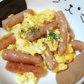 Ocean_ray's cooksnap of when they made ポークビッツの卵炒め.