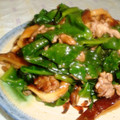 mmameco's cooksnap of when they made つるむらさきと干し椎茸のオイスター炒め.