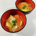 みぽぽ37's cooksnap of when they made 厚揚げと小松菜の白だし味噌汁.