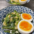 ★なみ☆'s cooksnap of when they made 三つ葉とお揚げと半熟卵の小鉢.