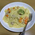みるくじゃっきー's cooksnap of when they made シチューのリメイクでクリームパスタ.