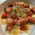 やまがあ's cooksnap of when they made ソーセージとマッシュルームの白ワイン煮.