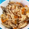 クロス大好き's cooksnap of when they made 簡単！ごぼうと人参、ツナの炊き込みご飯.