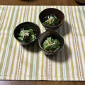 yesmama's cooksnap of when they made 胡瓜としらすと若布の酢の物.