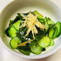 azbjbn's cooksnap of when they made きゅうり・生ワカメ・生姜の酢の物♪.