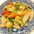 悠LOVE航's cooksnap of when they made ☆簡単☆鶏むね彩り青椒肉絲.
