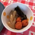 irharuka's cooksnap of when they made 魚河岸あげとこんにゃくと小松菜の煮物♡.
