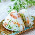 Satoco❋'s cooksnap of when they made ピリ辛♪鮭と小ネギと柚子胡椒のおにぎり.