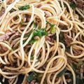 kurimanju's cooksnap of when they made ピリ辛ひき肉のネギごまパスタ.