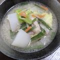vivian1225's cooksnap of when they made もつ汁／もつ入れねげとん汁だ(身内専用).