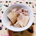 ﾁｲﾁｬﾝﾏﾏ's cooksnap of when they made 筍と豚と豆腐天(がんも､魚河岸揚)の煮物.