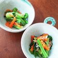 nonopeko's cooksnap of when they made 簡単１品♡小松菜と人参のツナ炒め.