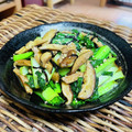 料理男子部's cooksnap of when they made ほうれん草と椎茸の塩昆布炒め.