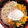 花0714's cooksnap of when they made 家にある食材で簡単時短★豚ひき肉ビビンバ.
