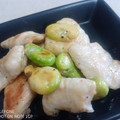naocolin's cooksnap of when they made 鶏と空豆のマヨ炒め.