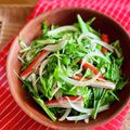 マルんちの丸顔's cooksnap of when they made 柚子胡椒香る＊新玉ねぎと水菜のサラダ.