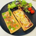 REIMURAKI's cooksnap of when they made サクッ＆とろ～り！油揚げピザ（カレー粉）.